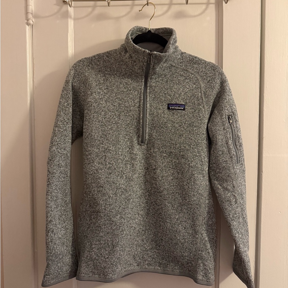 Women’s Gray Patagonia Quarter-Zip Sweater